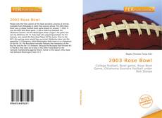 2003 Rose Bowl的封面