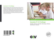 Portada del libro de Goroke P-12 College