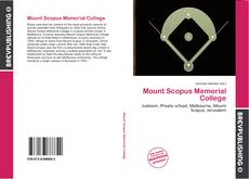 Mount Scopus Memorial College kitap kapağı