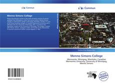 Capa do livro de Menno Simons College 