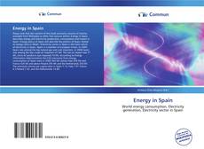 Capa do livro de Energy in Spain 