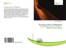 Bookcover of Energy policy of Belgium