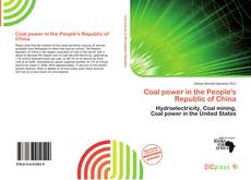 Portada del libro de Coal power in the People's Republic of China