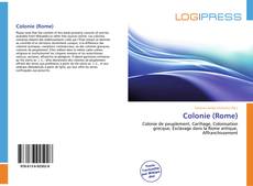 Capa do livro de Colonie (Rome) 