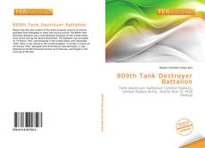 Buchcover von 809th Tank Destroyer Battalion