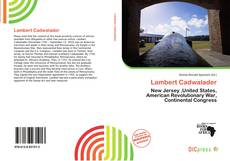 Portada del libro de Lambert Cadwalader