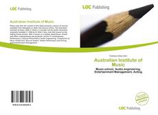 Portada del libro de Australian Institute of Music