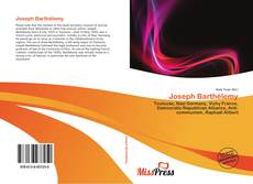 Portada del libro de Joseph Barthélemy