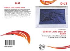 Bookcover of Battle of Crete order of Battle