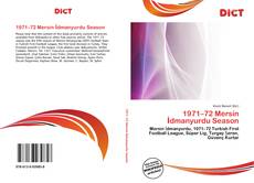 Bookcover of 1971–72 Mersin İdmanyurdu Season