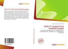 Bookcover of 1970–71 Turkish First Football League