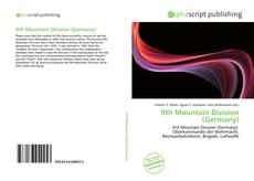 9th Mountain Division (Germany) kitap kapağı