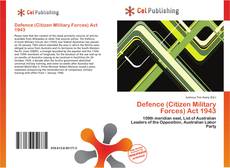 Capa do livro de Defence (Citizen Military Forces) Act 1943 