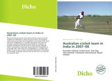 Capa do livro de Australian cricket team in India in 2007–08 