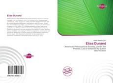 Bookcover of Elias Durand