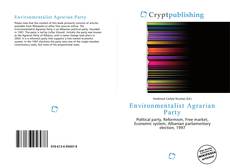 Bookcover of Environmentalist Agrarian Party