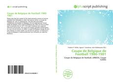 Capa do livro de Coupe de Belgique de Football 1980-1981 