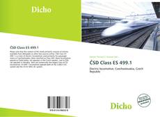 Capa do livro de ČSD Class ES 499.1 