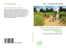 Capa do livro de Blandford-Blenheim, Ontario 