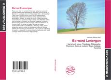 Couverture de Bernard Lonergan