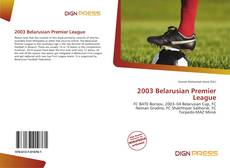 Bookcover of 2003 Belarusian Premier League