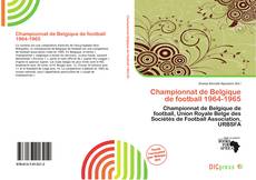 Portada del libro de Championnat de Belgique de football 1964-1965