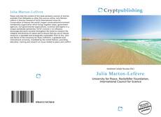 Buchcover von Julia Marton-Lefèvre