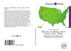 Bookcover of History of Albany, New York (1784–1860)