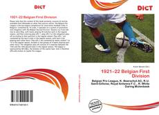 1921–22 Belgian First Division的封面