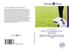 Capa do livro de 1932–33 Belgian First Division 