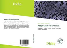 Bookcover of American Colony Hotel