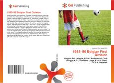 Capa do livro de 1985–86 Belgian First Division 