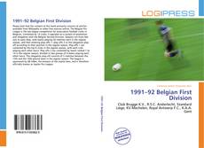 Capa do livro de 1991–92 Belgian First Division 