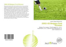 2002–03 Belgian First Division的封面