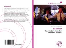 Portada del libro de Institution