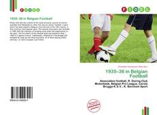 Portada del libro de 1935–36 in Belgian Football