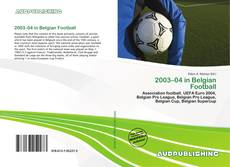 Buchcover von 2003–04 in Belgian Football