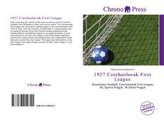 Portada del libro de 1927 Czechoslovak First League