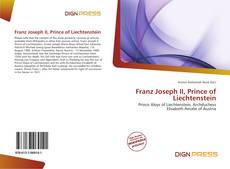 Bookcover of Franz Joseph II, Prince of Liechtenstein