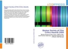 Capa do livro de Boston Society of Film Critics Awards 2000 