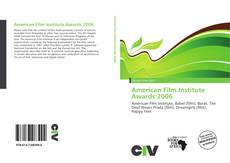 Capa do livro de American Film Institute Awards 2006 