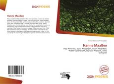 Bookcover of Hanns Maaßen