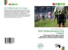 Bookcover of 2007–08 Montenegrin First League