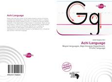 Bookcover of Achi Language