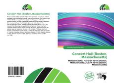 Buchcover von Concert Hall (Boston, Massachusetts)