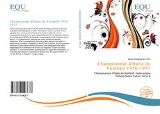 Bookcover of Championnat d'Italie de Football 1956-1957