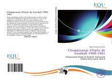 Bookcover of Championnat d'Italie de Football 1980-1981