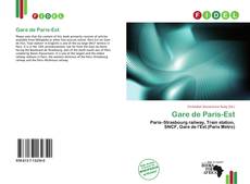 Portada del libro de Gare de Paris-Est