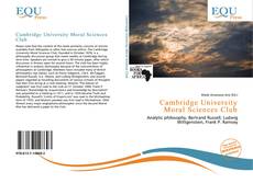 Bookcover of Cambridge University Moral Sciences Club