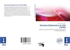 Buchcover von German Submarine U-103 (1940)